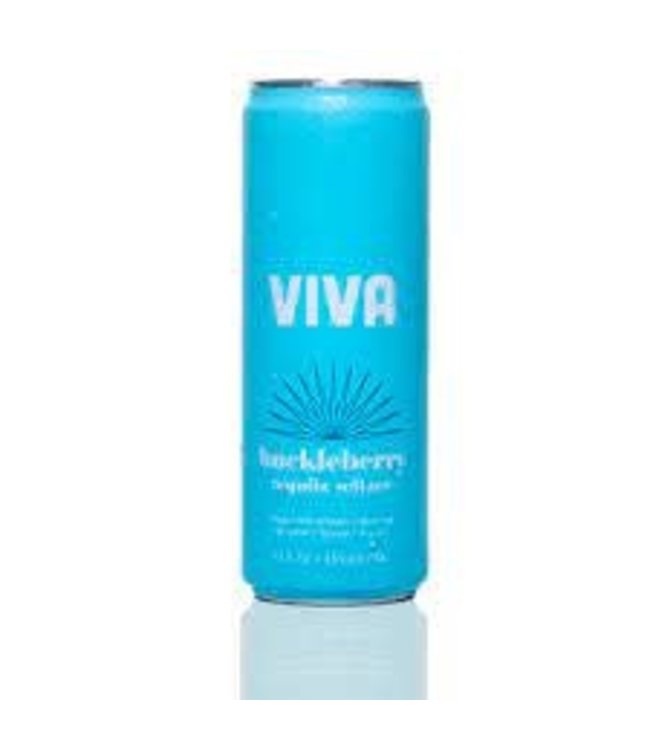 VIVA HUCKLEBERRY TEQUILA SELTZER 4PK 12OZ CANS