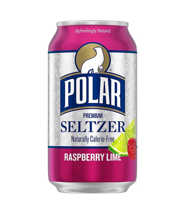 POLAR RASPBERRY LIME SELTZER 12OZ CAN