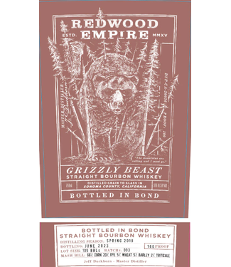 REDWOOD EMPIRE GRIZZLY BEAST BOTTLED IN BOND 750ML