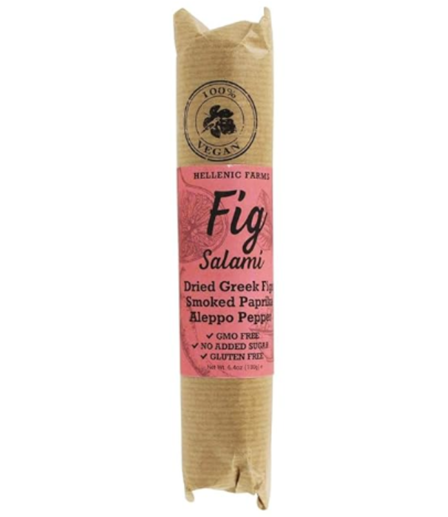 HELLENIC FARMS VEGAN FIG SALAMI WITH SMOKED PAPRIKA AND PEPPER