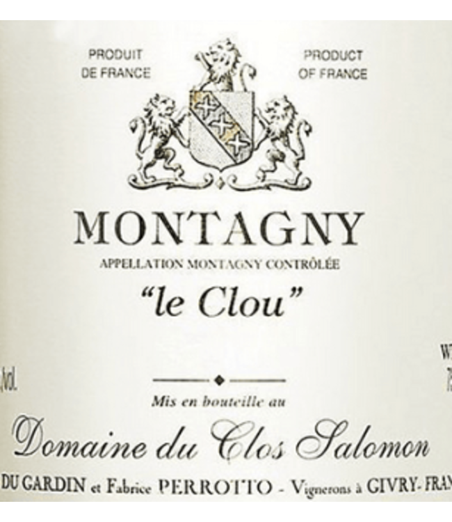 DOMAINE DU CLOS SALOMON MONTAGNY CUVEE LE CLOU 2020