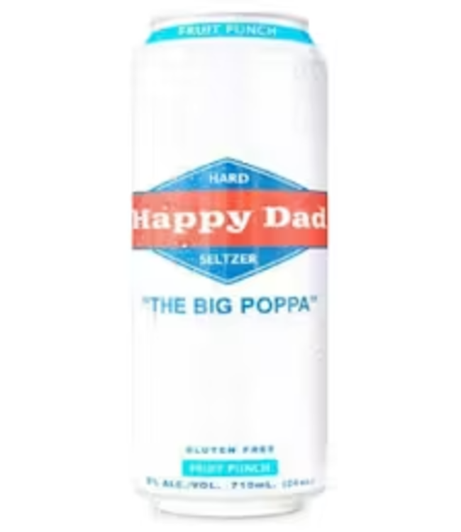 HAPPY DAD SELTZER FRUIT PUNCH 24OZ SINGLE