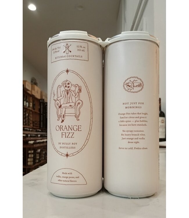 BULLY BOY KITCHEN COCKTAILS ORANGE FIZZ 4 PACK