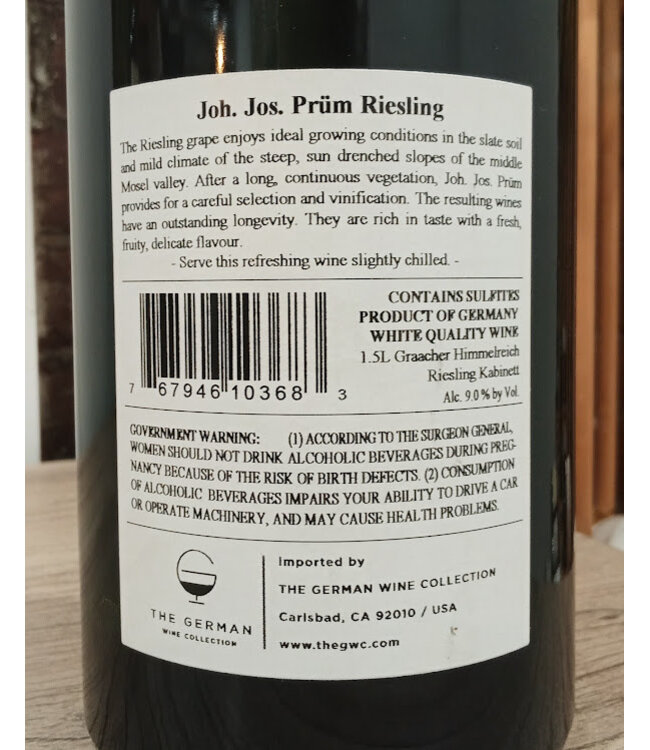 JJ PRUM GRAACHER HIMMELREICH KABINETT 2022 MAGNUM
