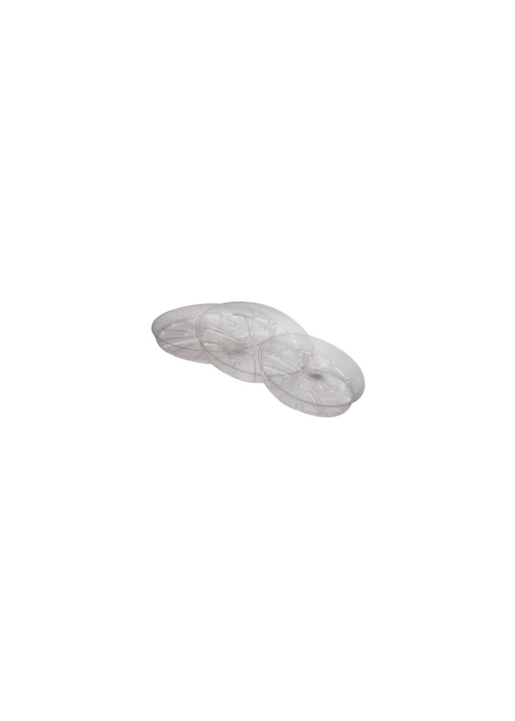 SAUCER 6" CLEAR PLASTIC