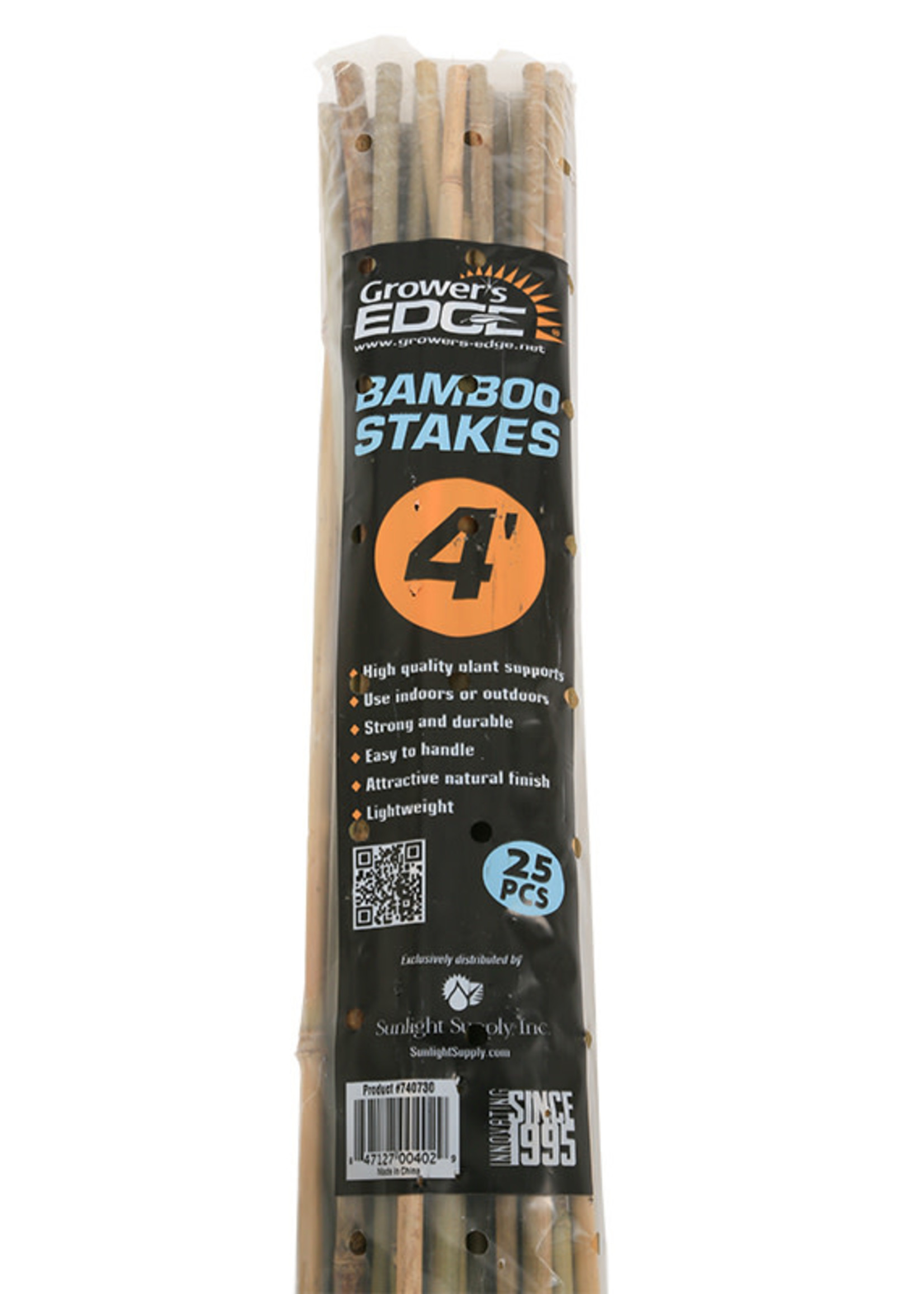 GROWER'S EDGE Grower's Edge Natural Bamboo 4 ft - 25/Bag