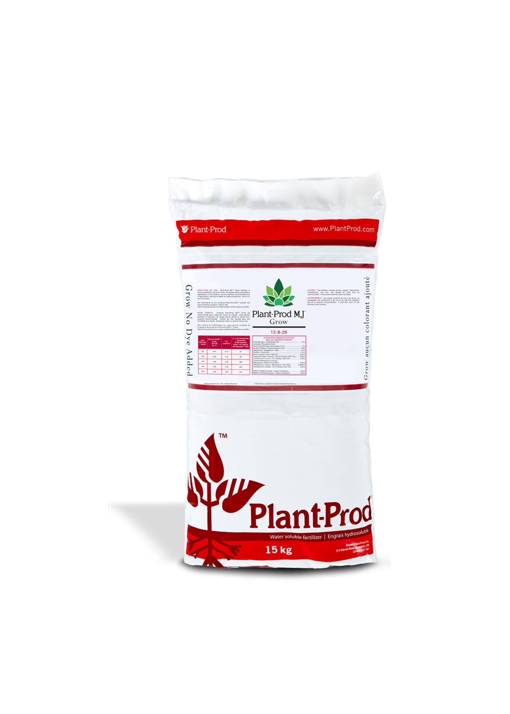 PLANT PROD PLANT PROD MJ GROW 12-8-26 (15 KG)