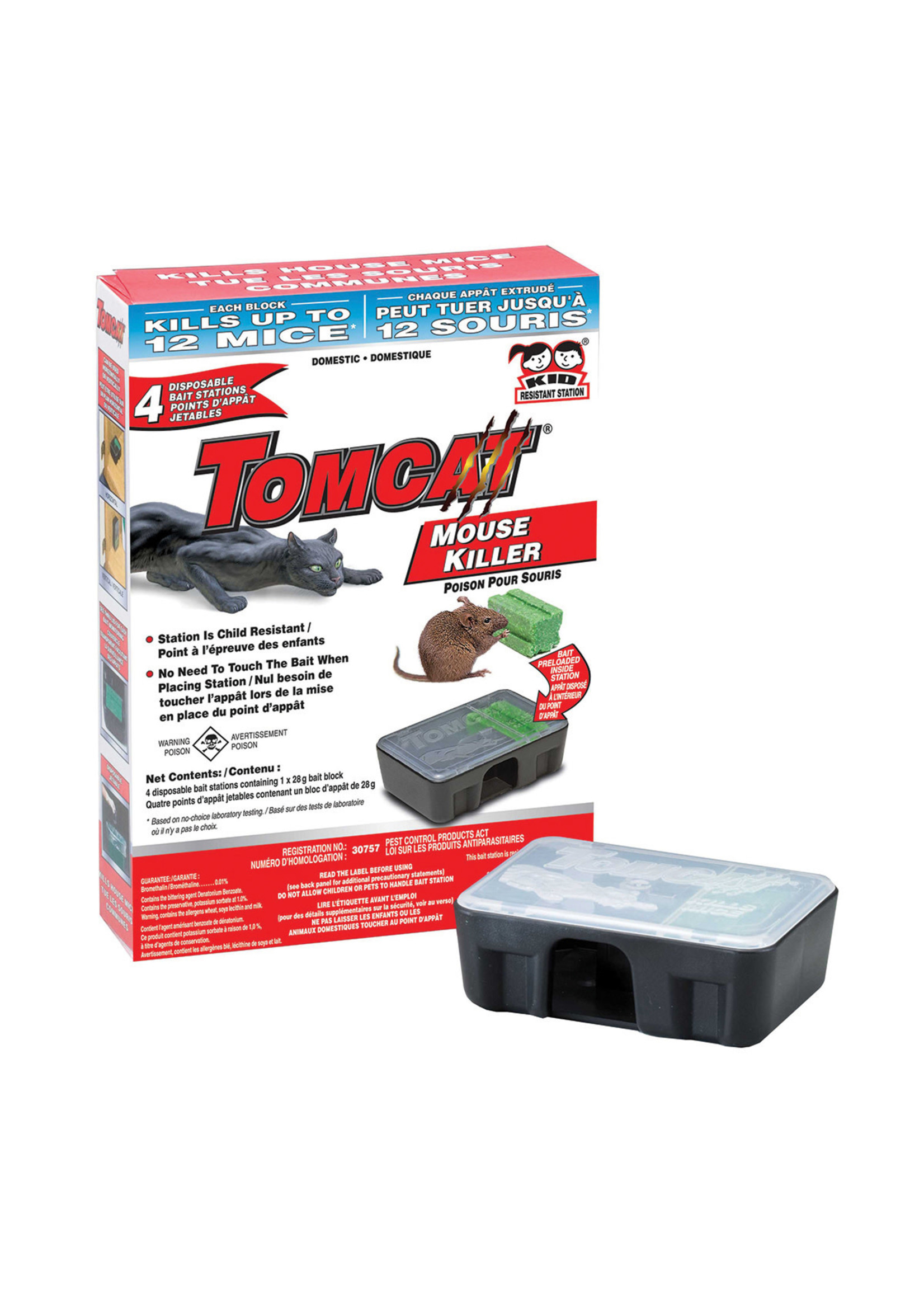 SCOTTS Tomcat Mouse Killr Disposable Bait Station 28g 4pk