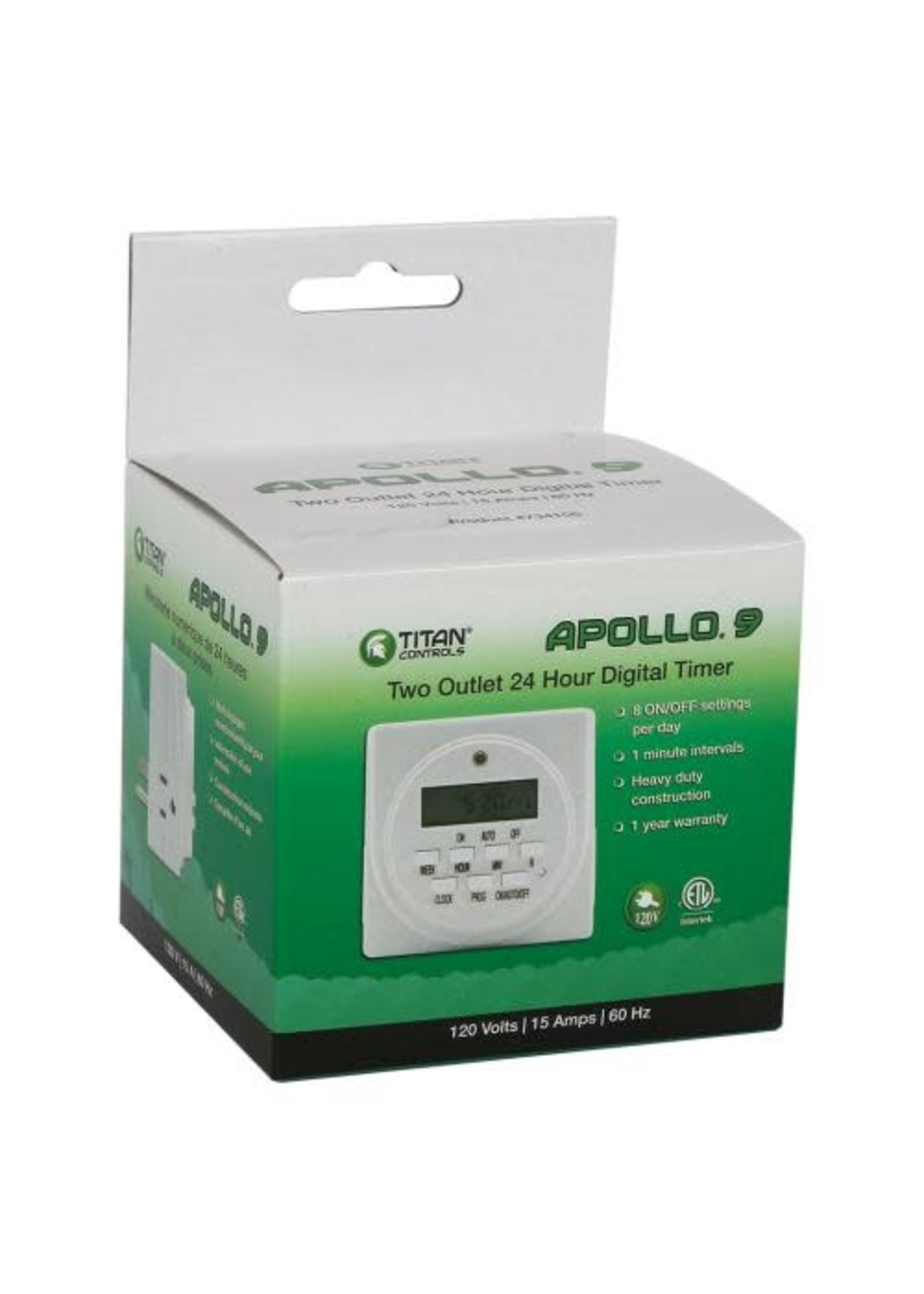 Titan Controls Titan Controls® Apollo® 9 - Two Outlet Digital Timer