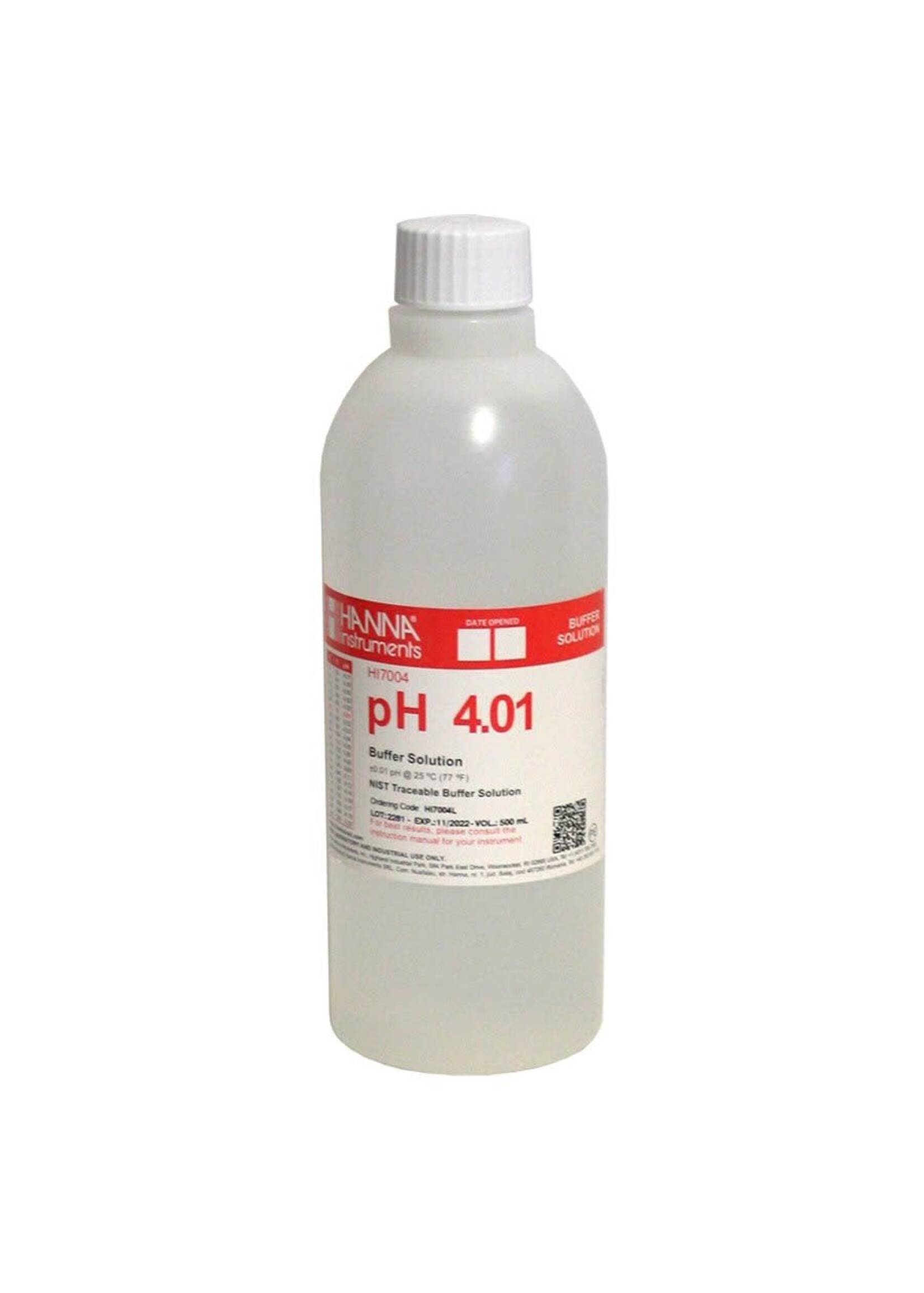 HANNA HI 7004L BUFFER SOLUTION PH 4 .01 500 ML