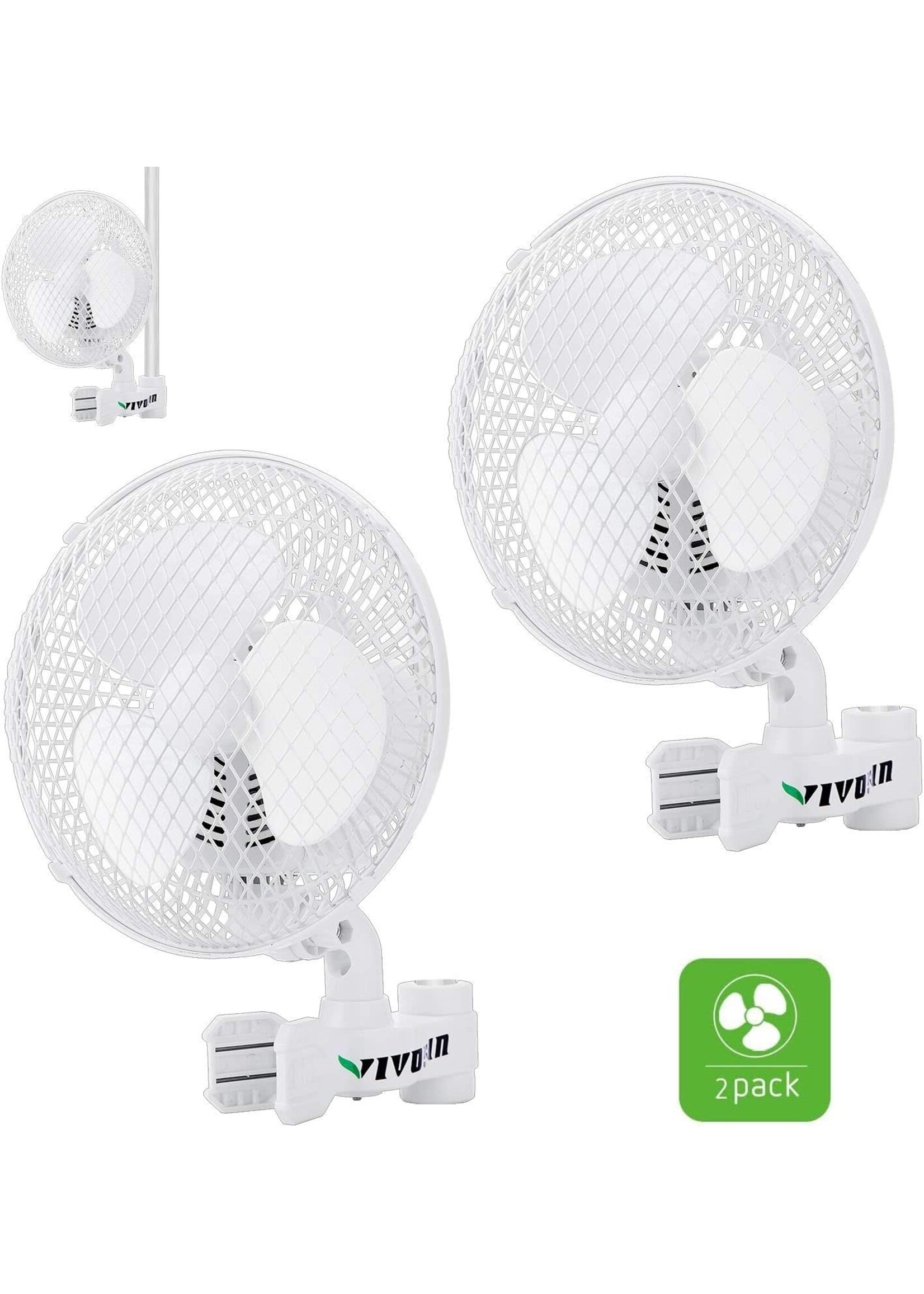 Vivosun Clip On Oscillating Fan 6"
