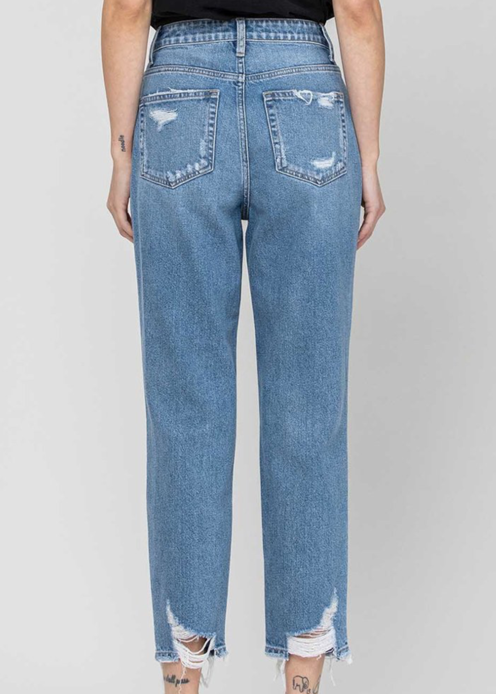 Flying Monkey Distressed Mom Jeans