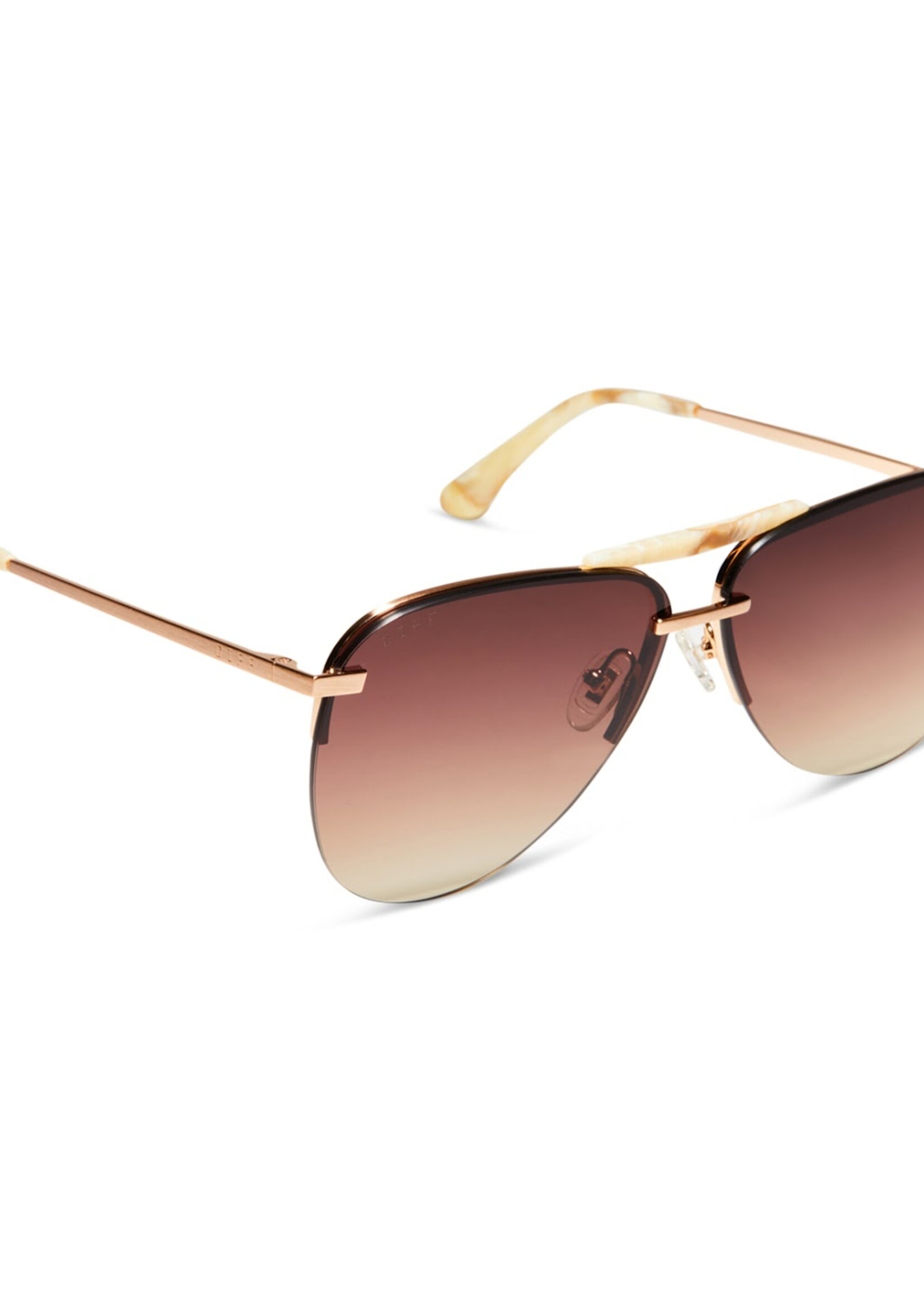 DIFF Tahoe: Brushed Gold Brown Gradient Polarized