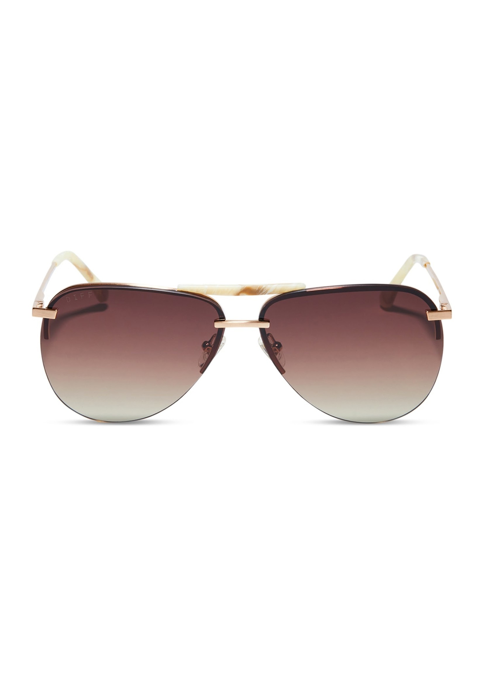 DIFF Tahoe: Brushed Gold Brown Gradient Polarized