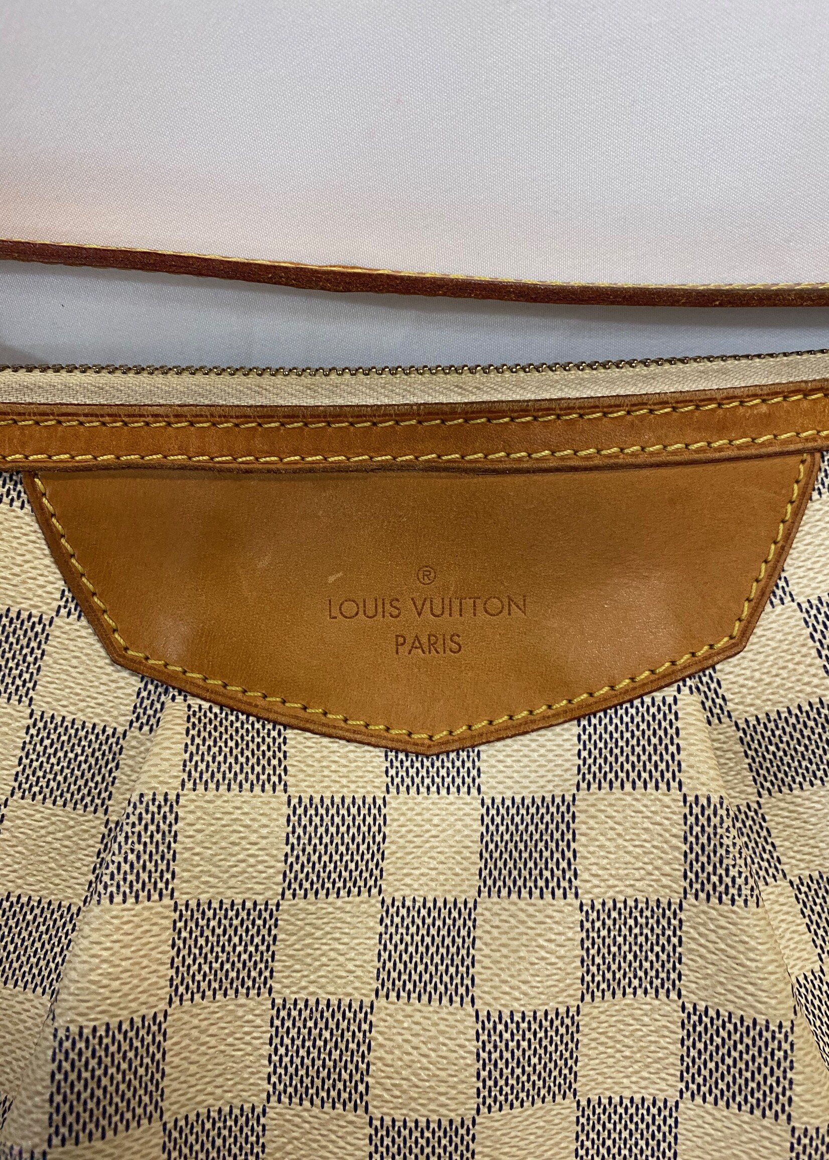 Authenticated Used Auth Louis Vuitton Damier Azur Siracusa PM N41113  Women's Shoulder Bag 