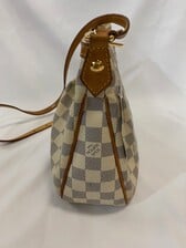 Authenticated Used Louis Vuitton Shoulder Bag Damier Azur Siracusa