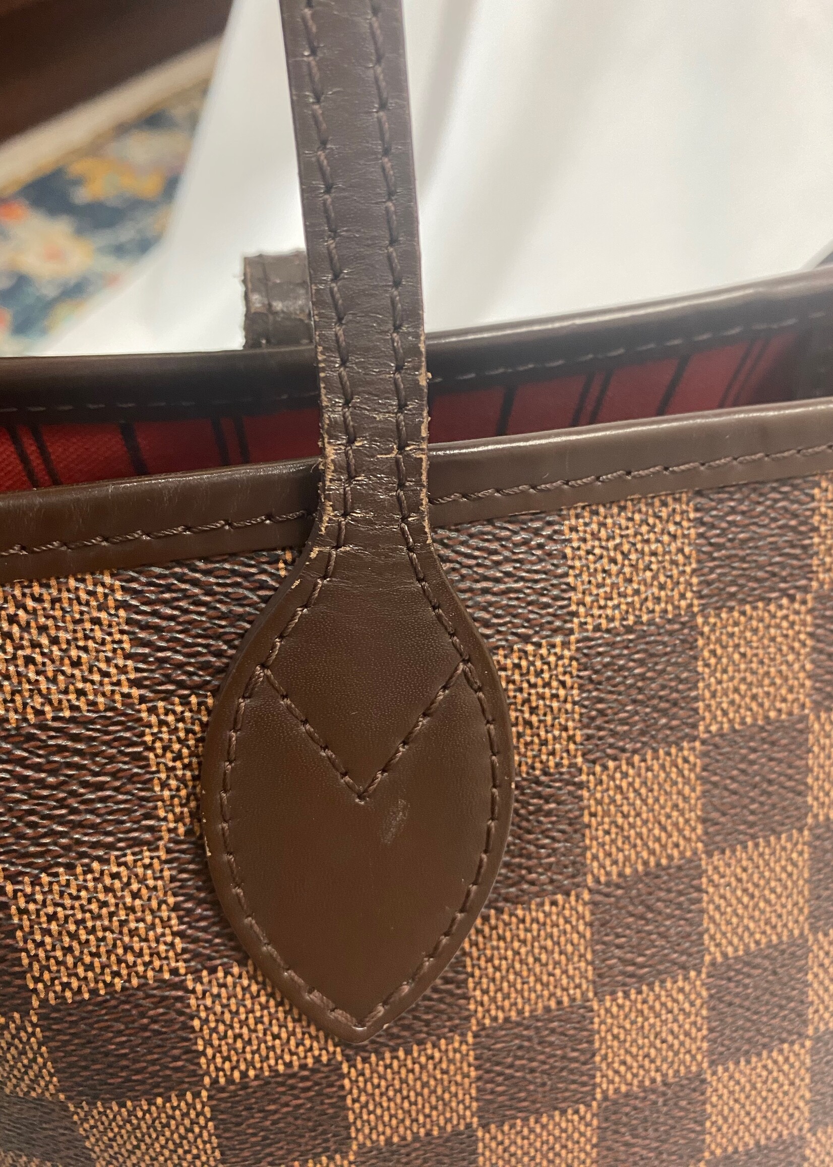 LOUIS VUITTON Damier Ebene Neverfull MM Shoulder Bag