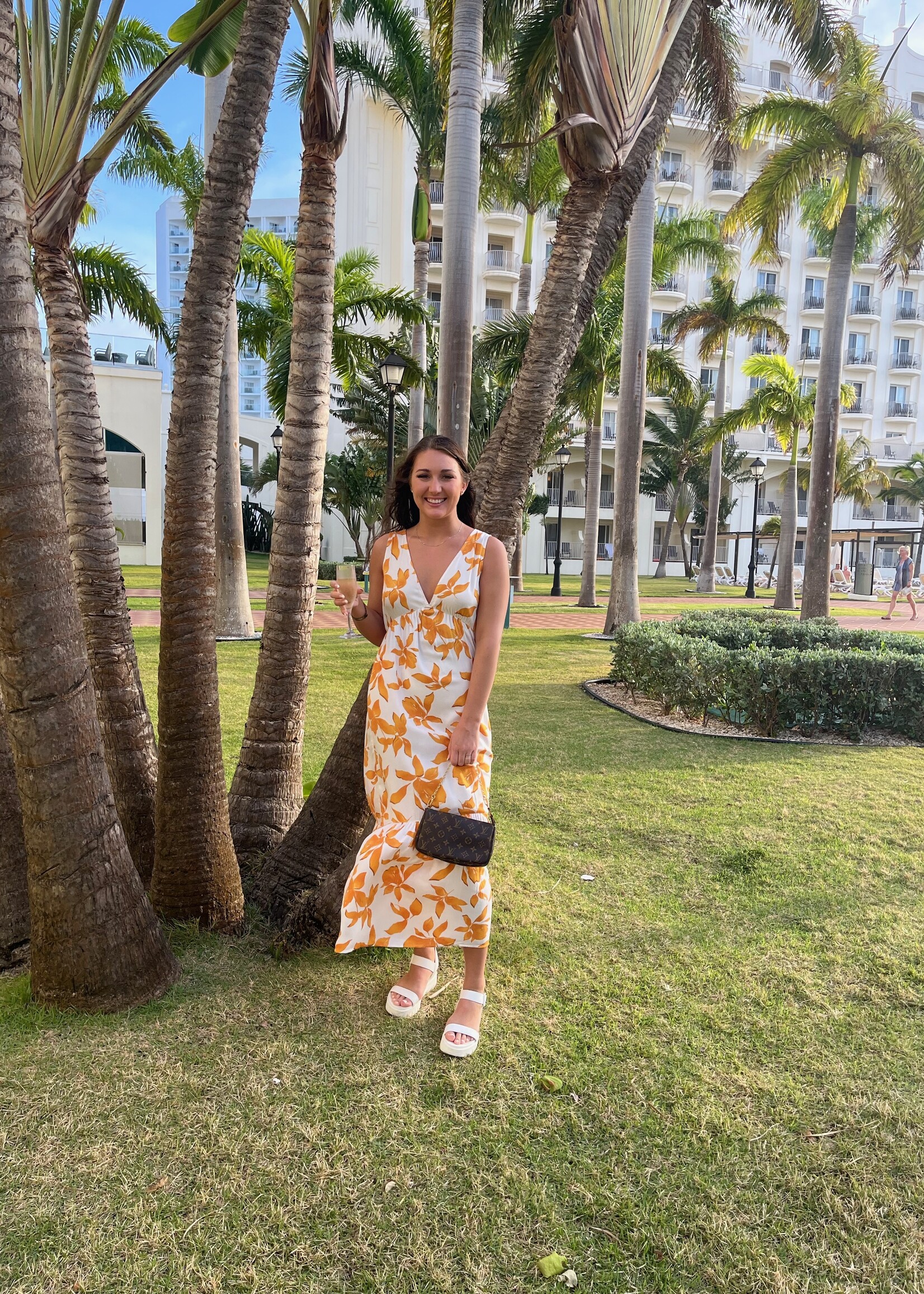 Orange Floral Dress