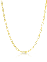 14K GP Sterling Silver Paperclip Chain