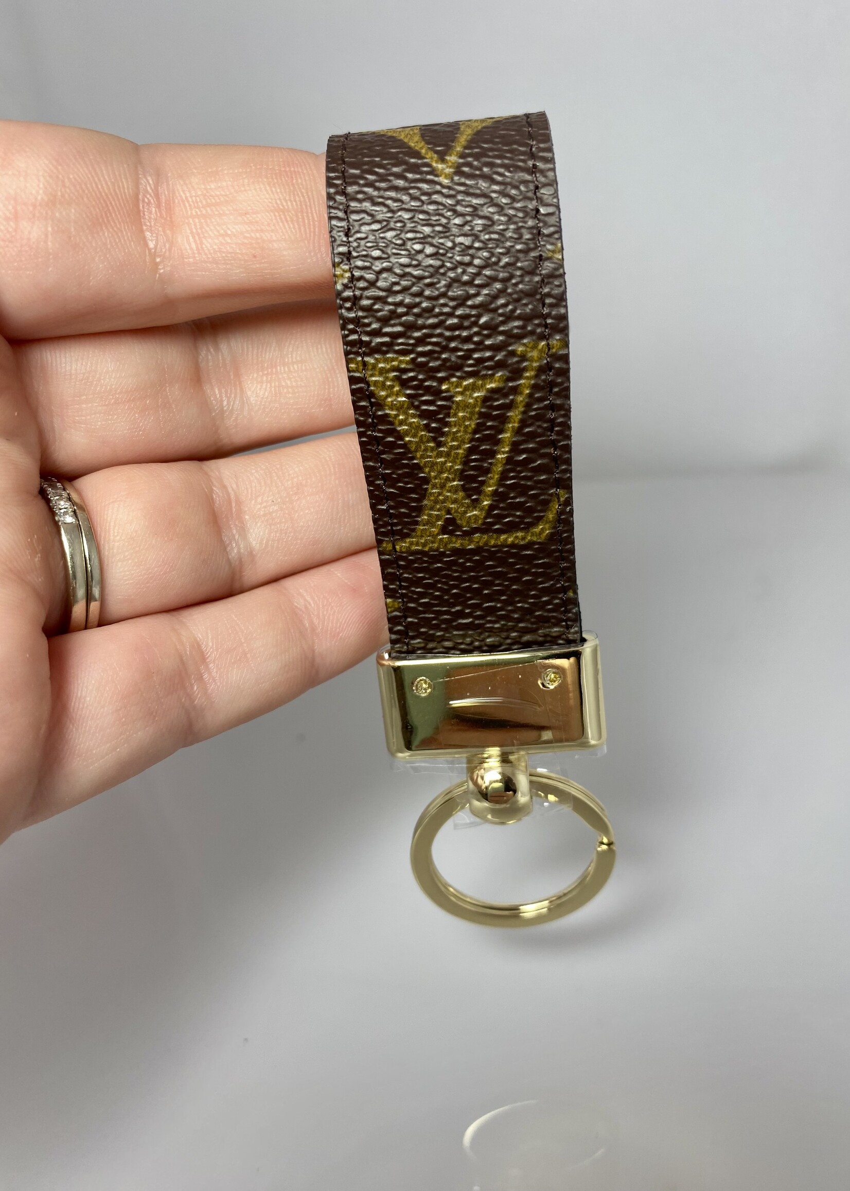 Repurposed LV Mono Keychain