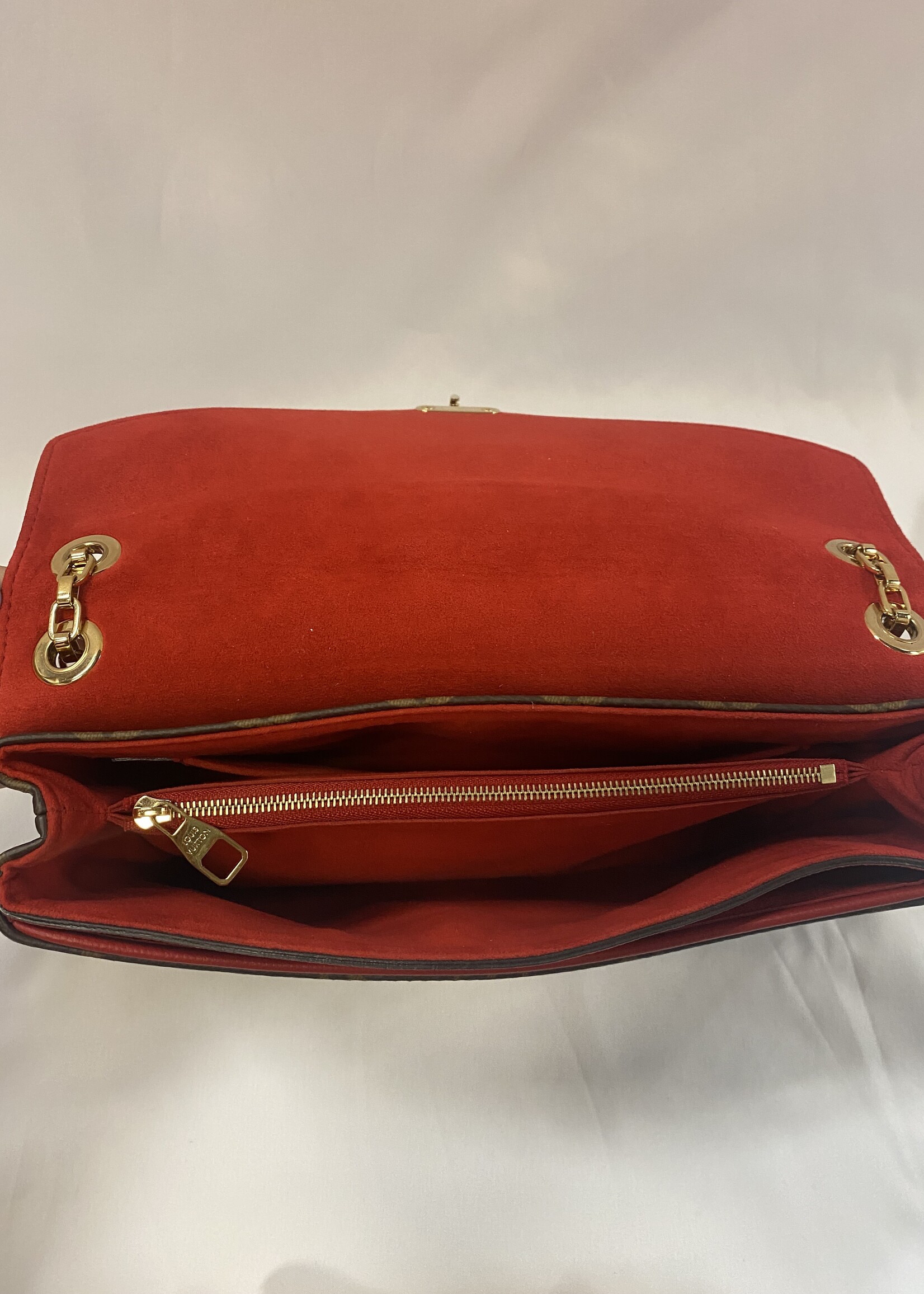 Louis Vuitton Red + Monogram Pallas Chain - The Trove