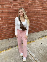 Fuzzy Pink Mineral Wash Lounge Pants