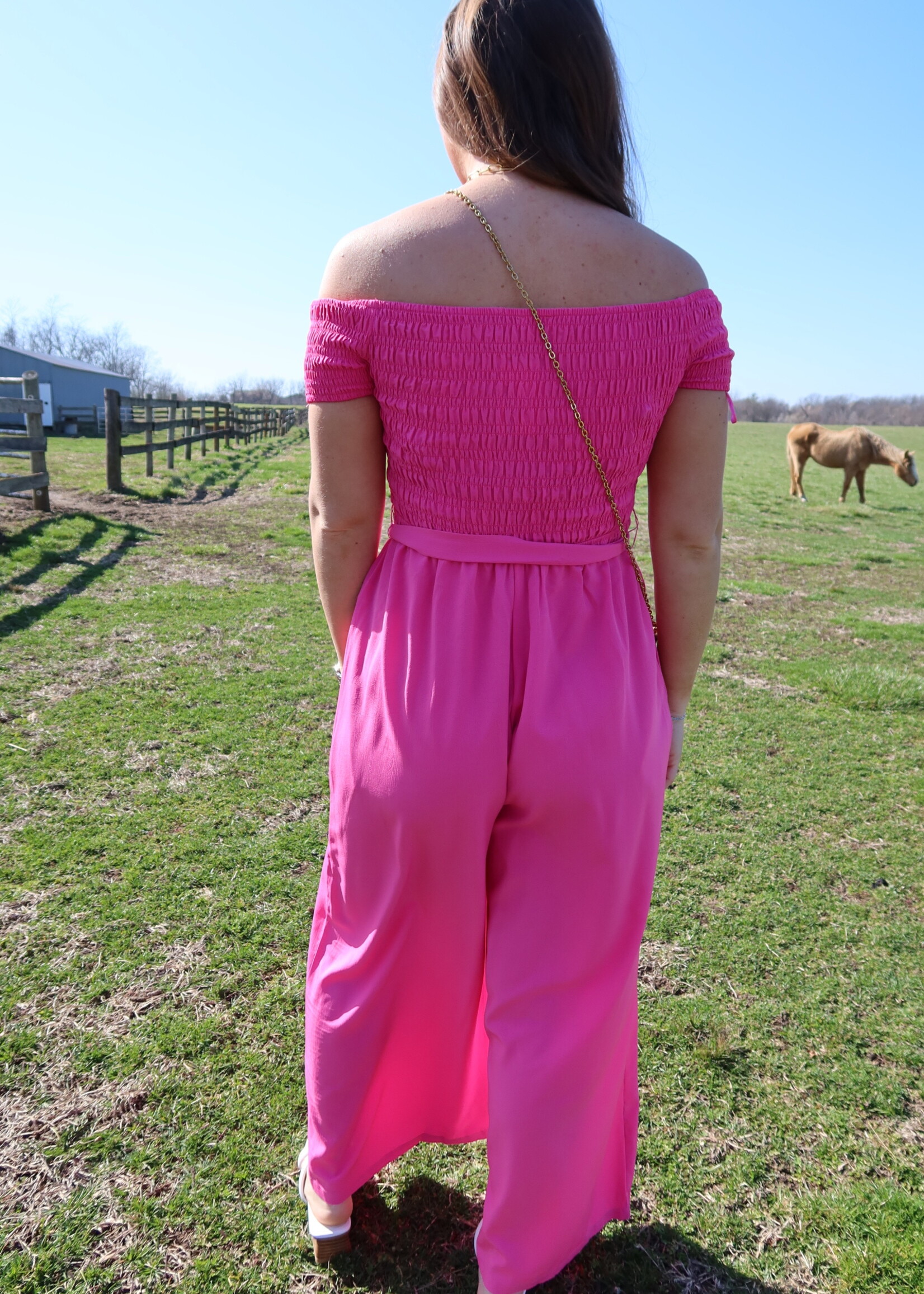 Margo Hot Pink Jumpsuit