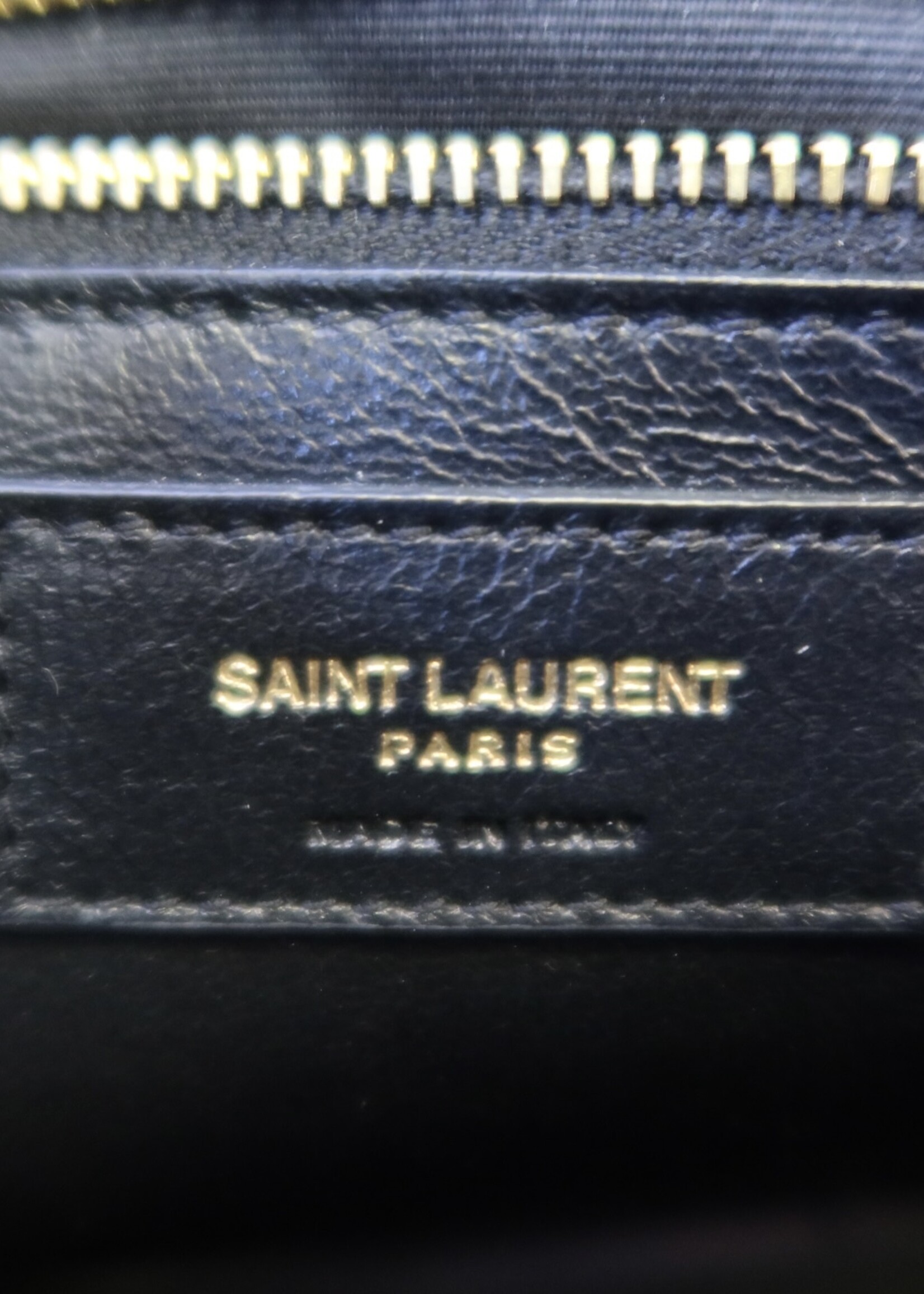 YSL Cassandra Medium Chain Bag in Grain De Poudre Embossed Leather