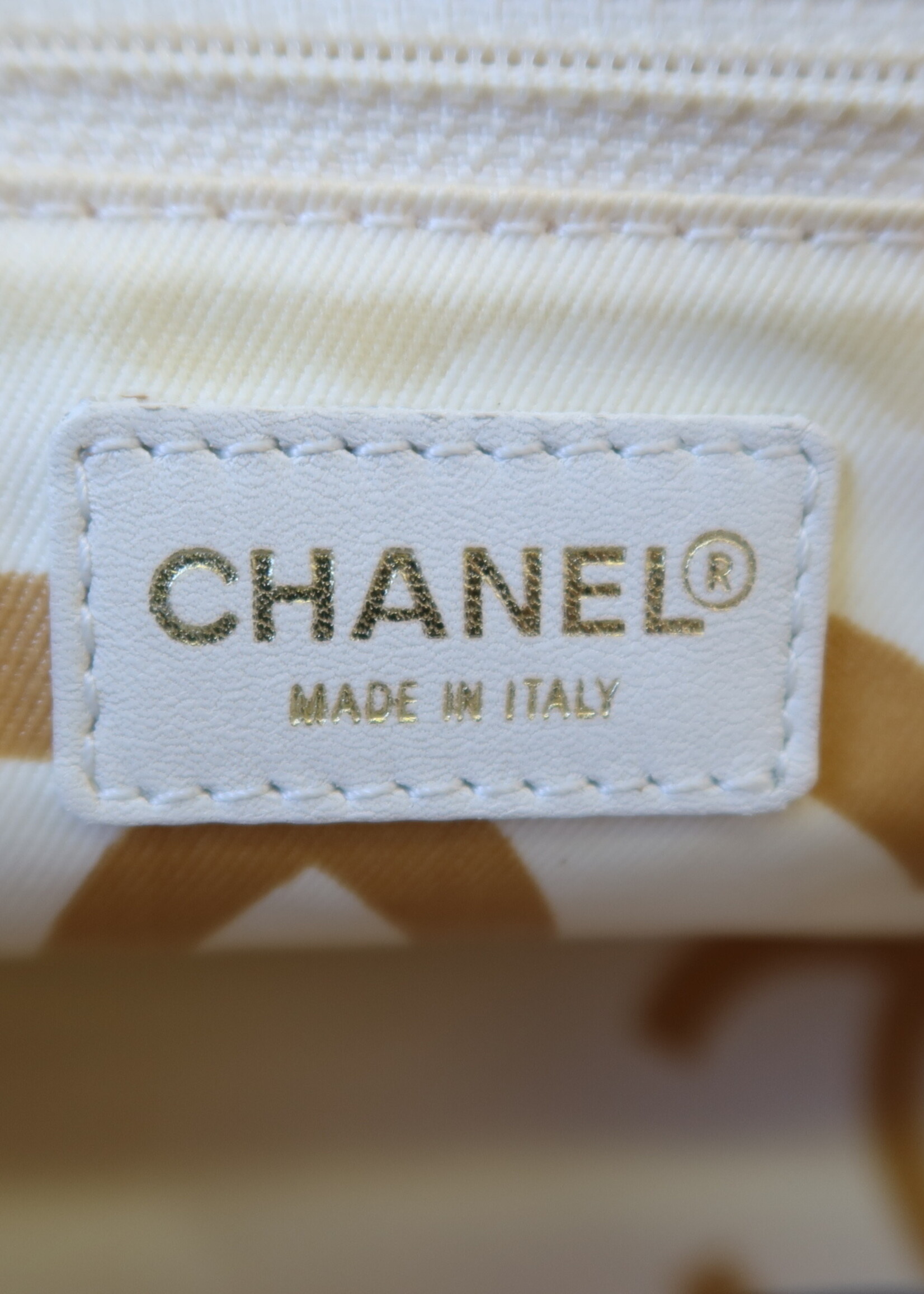 Chanel Chanel White Woven Beach Tote