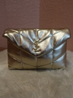 YSL LouLou Metalic Puffer Clutch