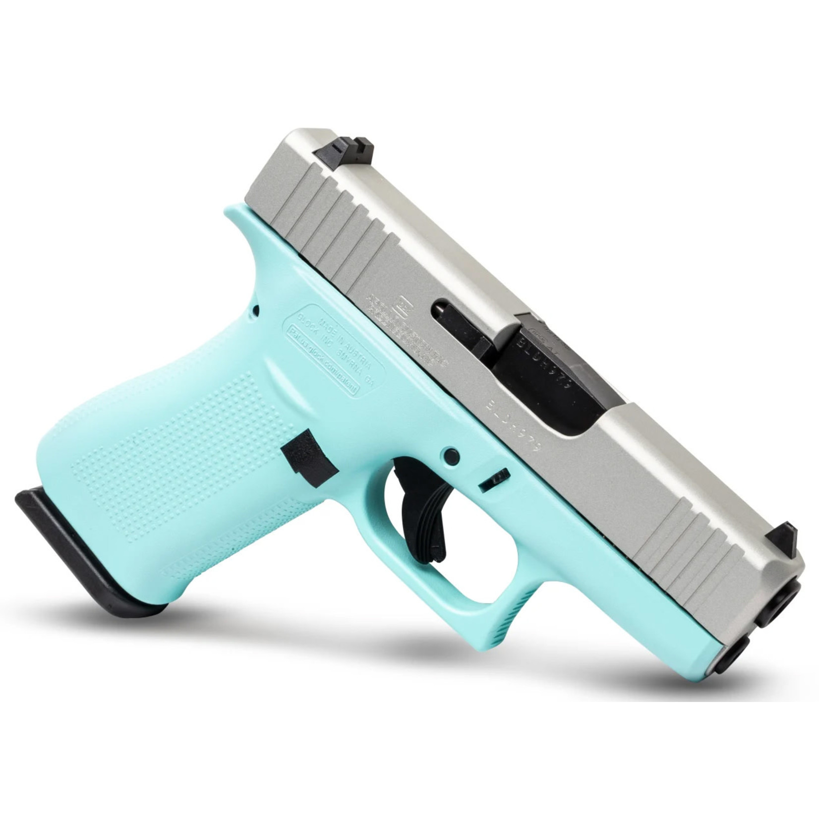 GLOCK Glock 43X - 9mm 10rnd - Robin's Egg / Stainless Slide