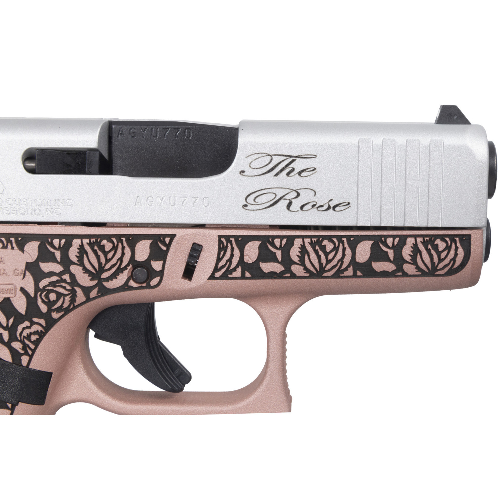 Glock 43 X 9mm 10rnd Rose Gold Silver Slide 10 X Firearms glock-43-x-9mm-10rnd-rose-gold-silver-slide-10-x-firearms