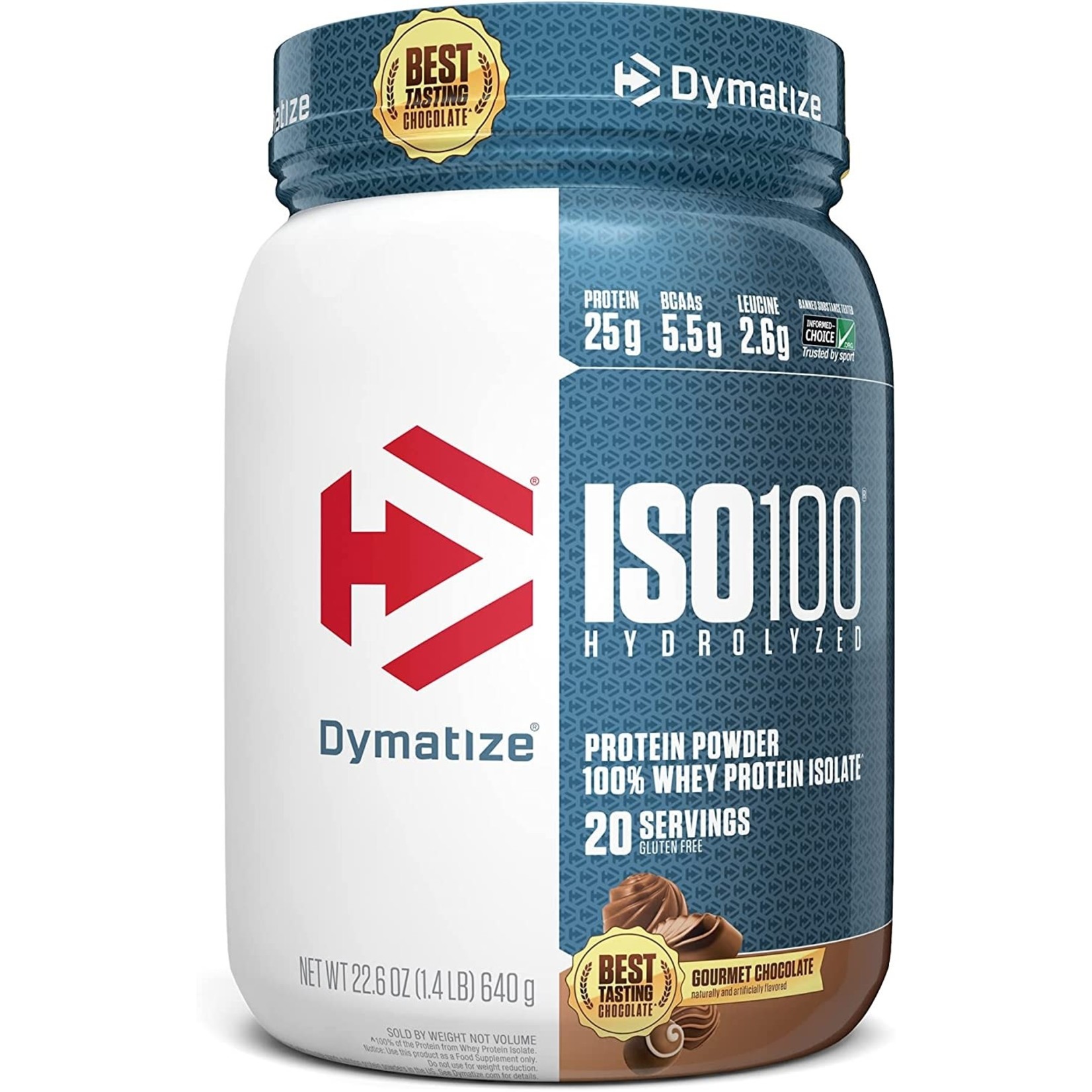DYMATIZE Dymatize ISO100 Hydrolized 100% Whey Protein Isolate, 20 Servings