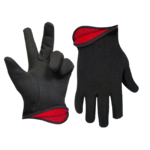 GLOVES JERSEY LINED BROWN/RED GLOVES SINGLE