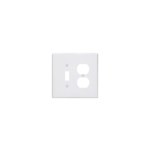 2 GANG 1 TOGGLE + 1 DUPLEX RECP. PLATE, WHITE