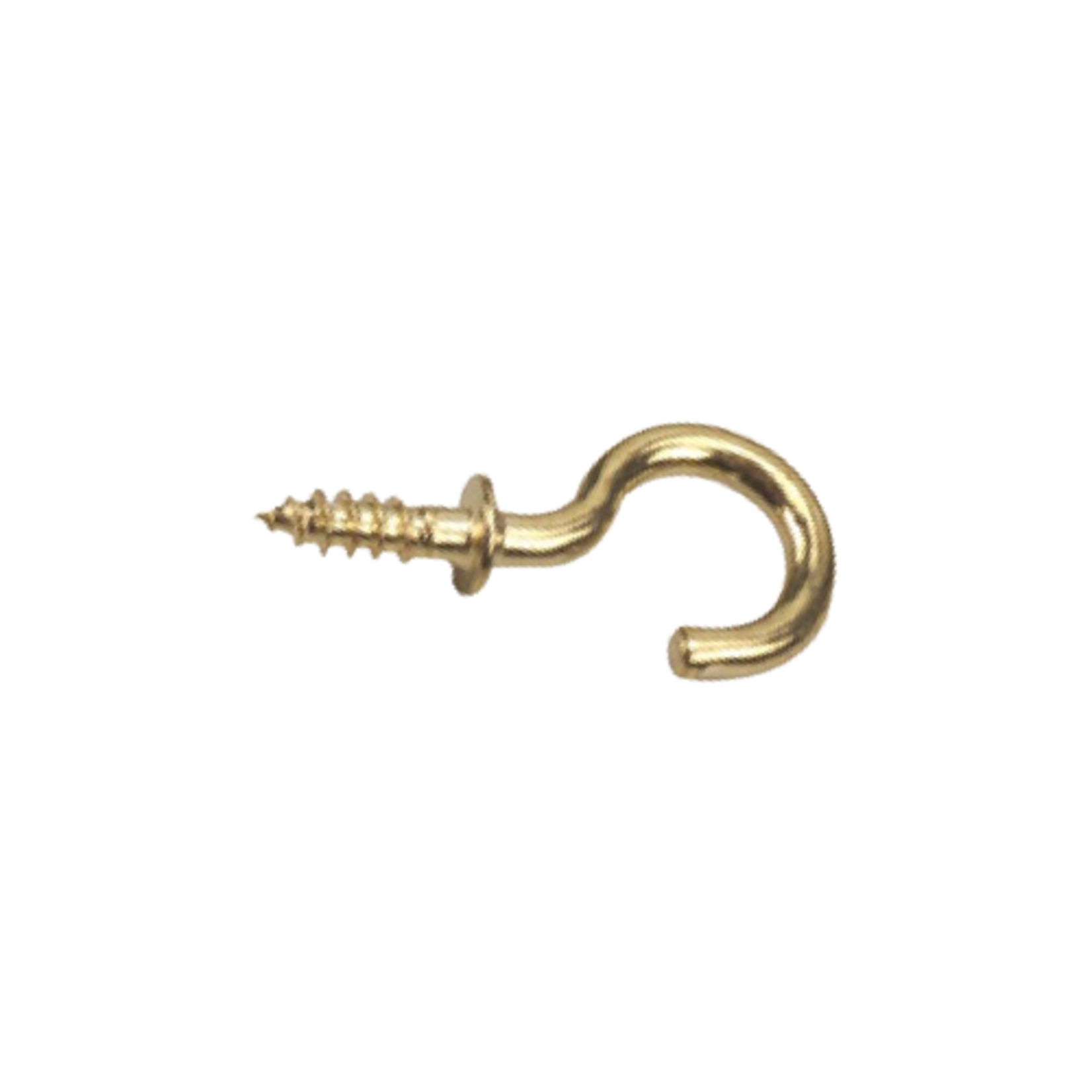 CUP HOOK BRASS 1IN SINGLE 10PK