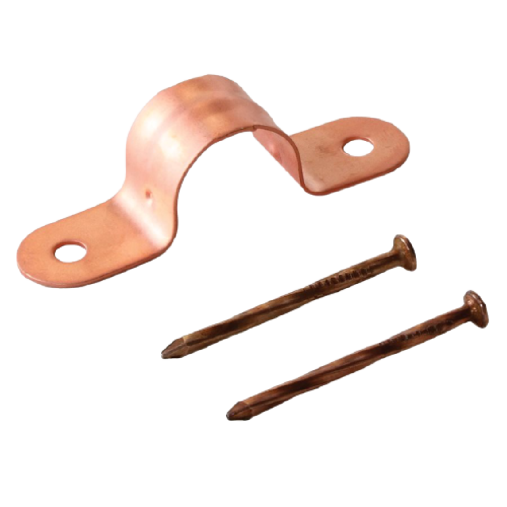 10PK COPPER TUBE CLAMP 1/2IN W/NAILS-SINGLE