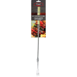 BBQ FORK EXTENDABLE WOODEN HANDLE