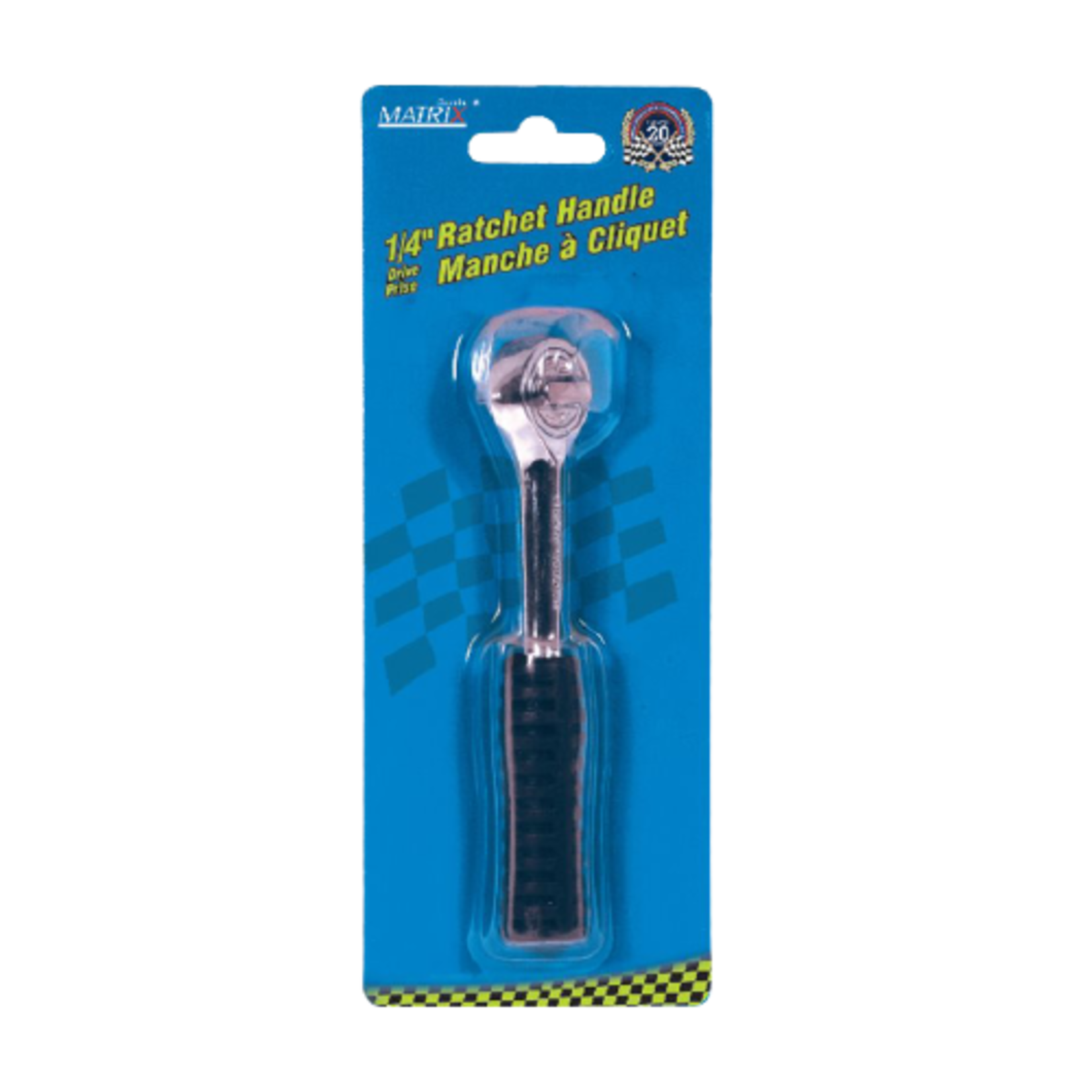 1/4IN DR. RATCHET HANDLE W/RUBBER GRIP