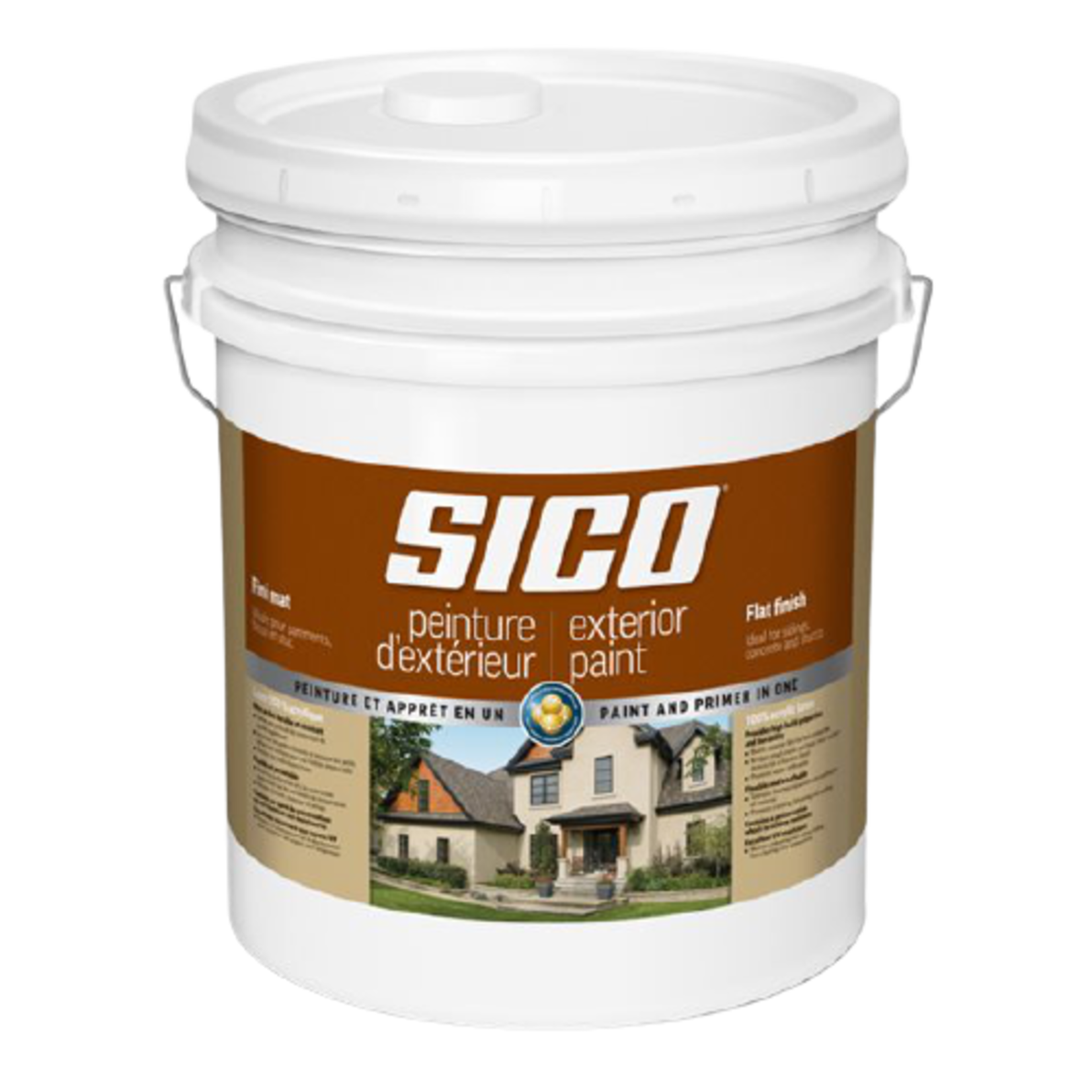 18.9L EXTERIOR PAINT AND PRIMER FLAT FINISH NEUTRAL BASE SICO