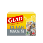 GLAD CLEAR LARGE GARBAGE BAGS 30'' X 33'' 30 PCS