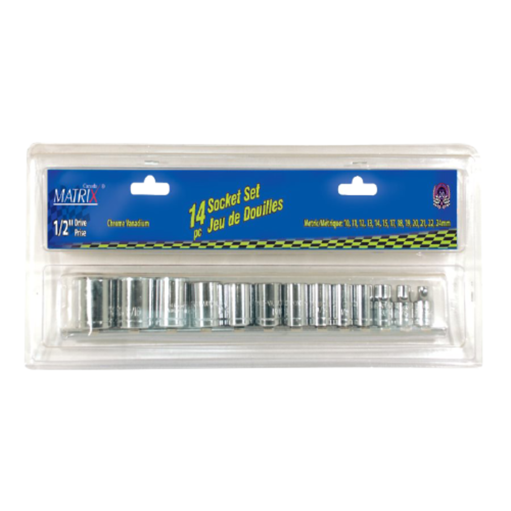 14PC SOCKET SET  3/8IN DR. (SHALLOW) SAE