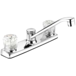 KITCHEN SINK FAUCET, 8 IN CENTER, ROUND HANDLE