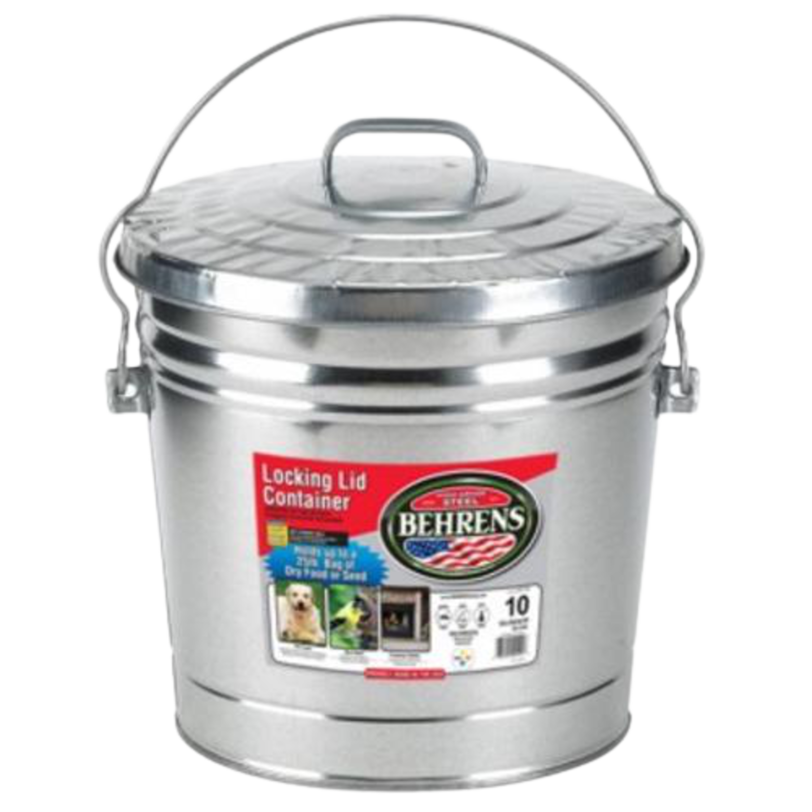 10GAL GALV. METAL GARBAGE PAIL