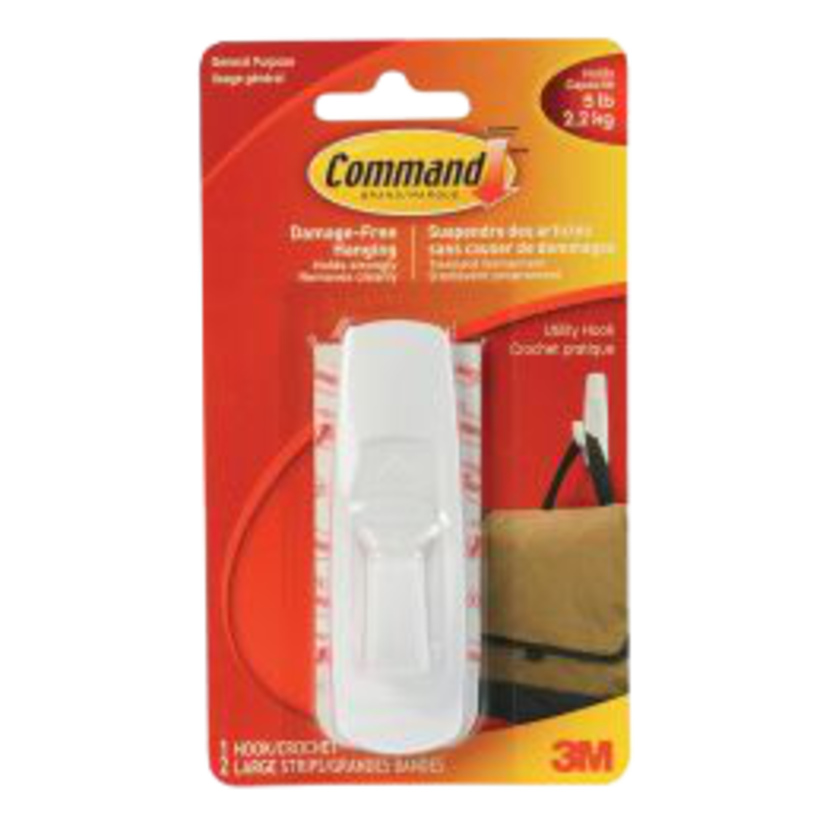 COMMAND STRIPS  & HOOK WHITE