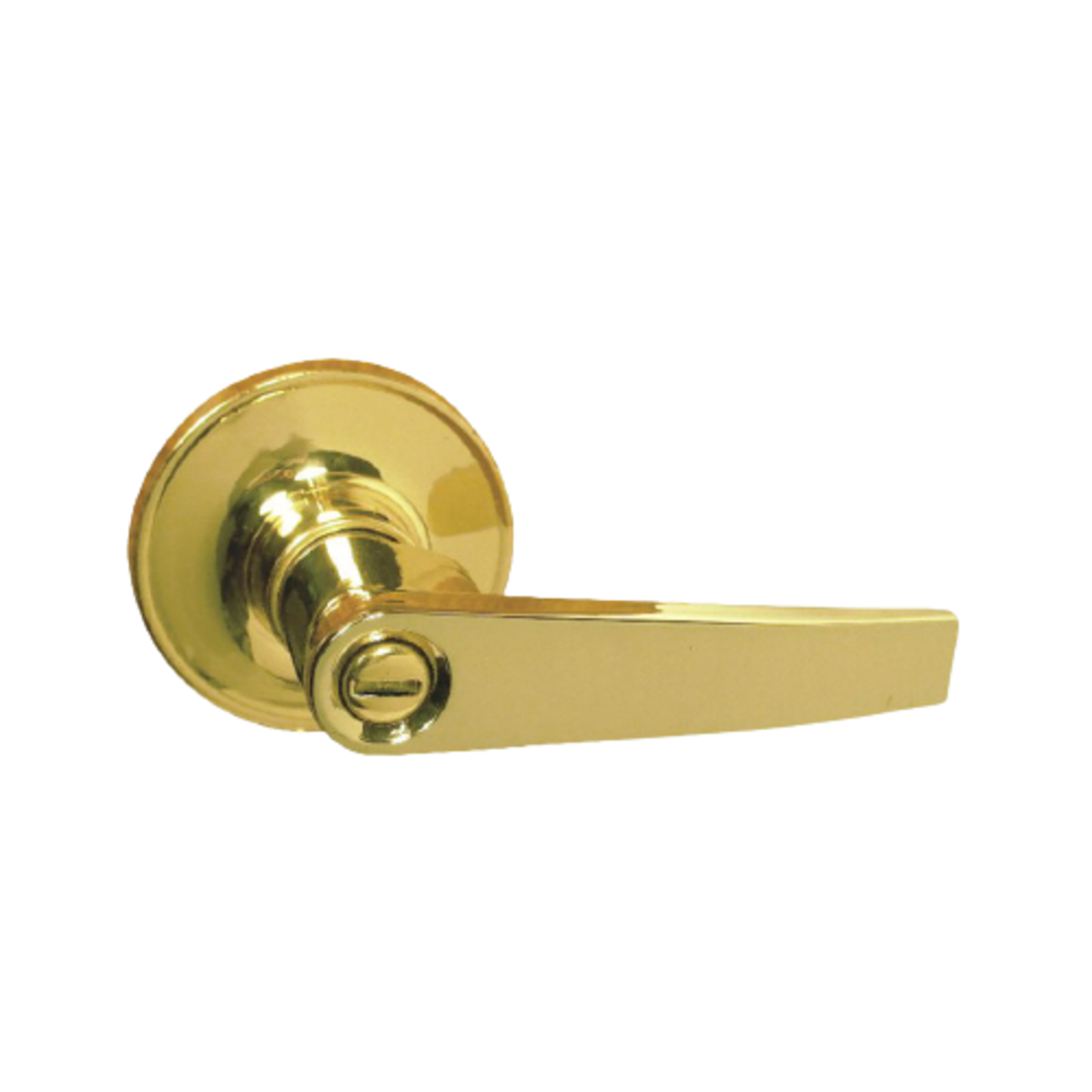 DOOR LOCK LEVER PRIVACY POLISHED BRASS
