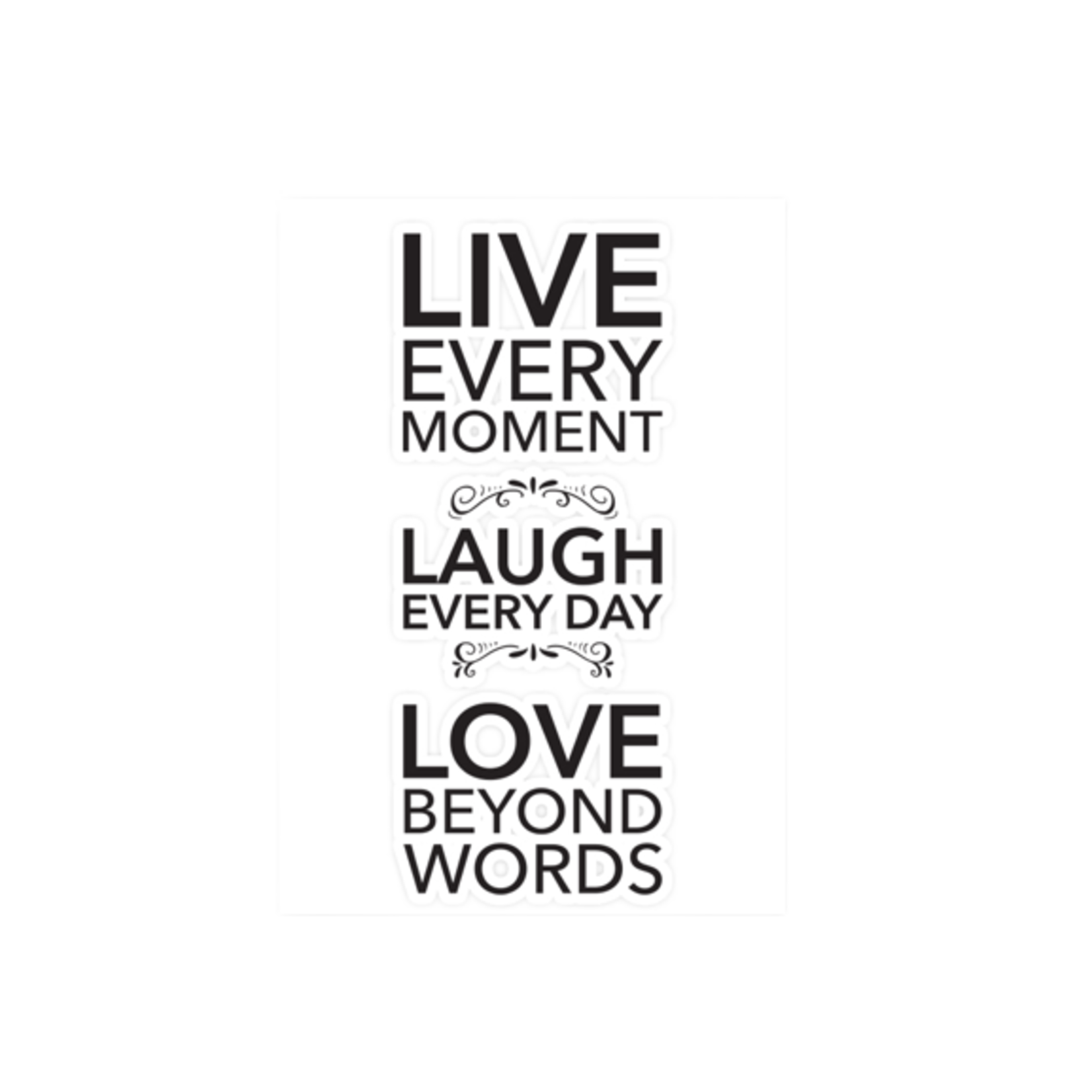 WORDS TO LIVE BY WALL ART - LIVE EVERY MOMENT