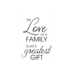 WORDS TO LIVE BY WALL ART -  THE LOVE OF A FAMILY