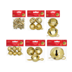 JINGLE BELLS SHINY/MATTE/GLITTER MIX  A) GOLD MEDLEY - 6 STYLES AVAILABLE - PER STYLE