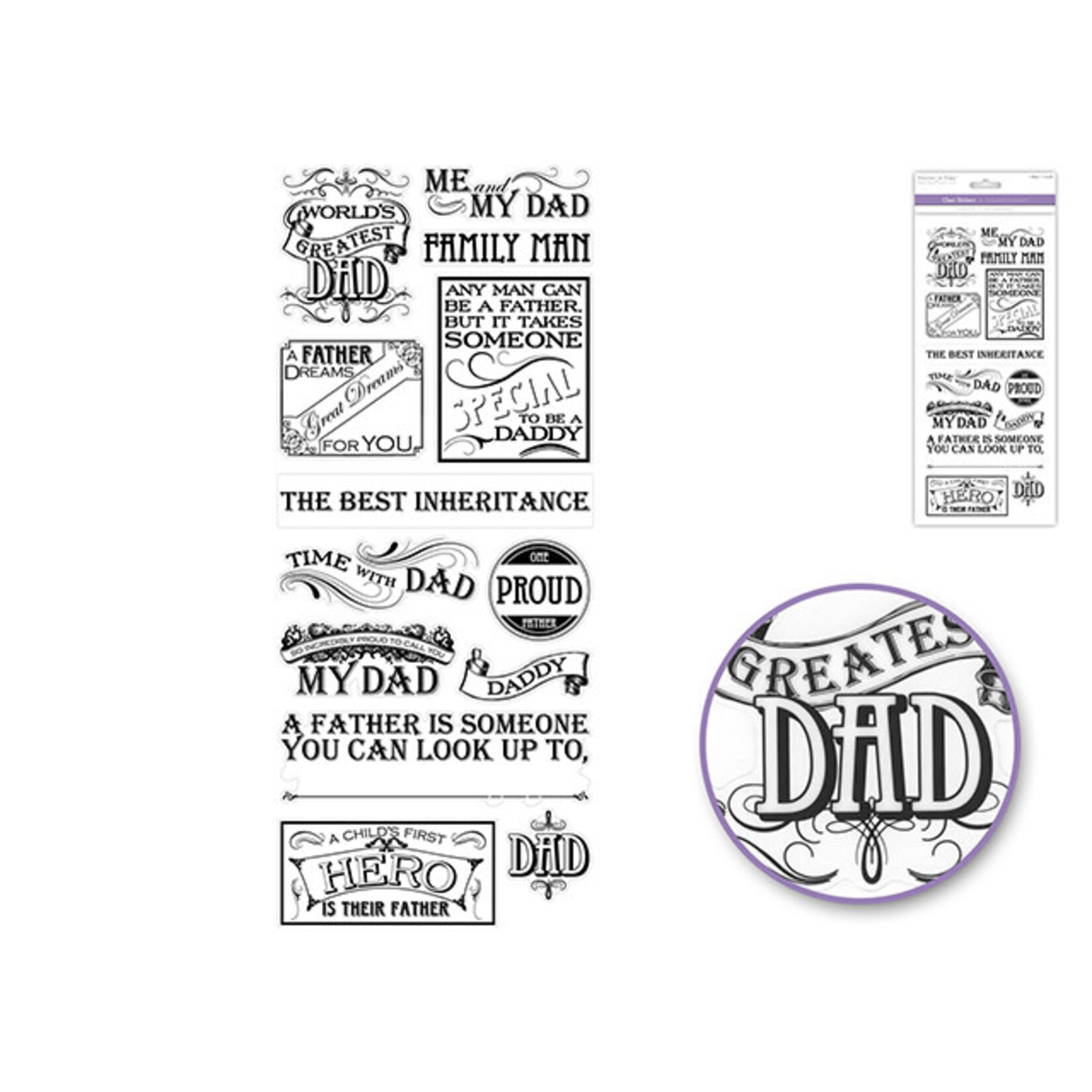 PAPER CRAFT STICKERS: WORDS AND SAYINGS M) WORLD'S GREATEST DAD
